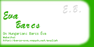 eva barcs business card